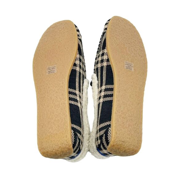 ROTHY'S Merino Wool Blend Slip-on Black Plaid Moccasin Slippers Size 8 NWOB - Picture 9 of 11